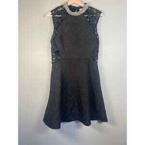Francesca's Lace Sleeveless Dress Pearl Black Size L NWT Date Cocktail Party New